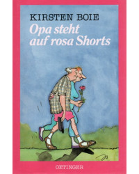 Opa steht auf rosa Shorts