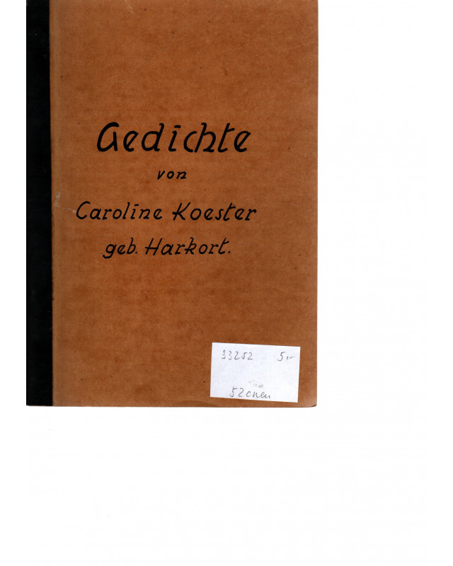 Koester Caroline geb. Harkort - Gedichte und Geschichten rund um Purgstall