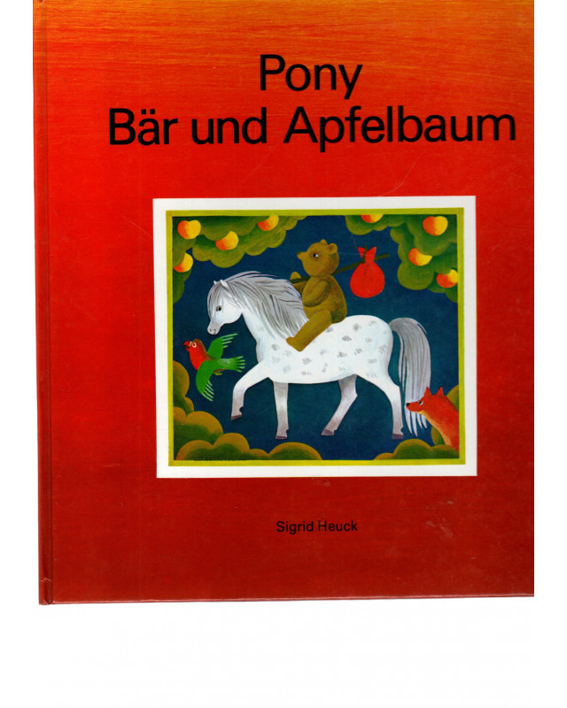 Pony, Bär und Apfelbaum